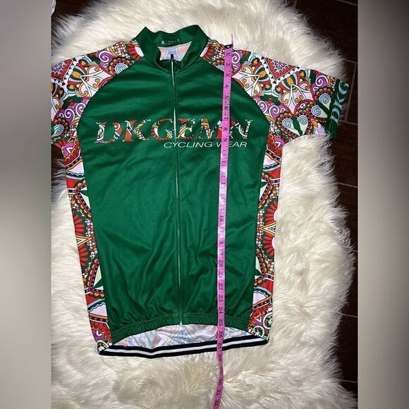 DKGEMN Cycling wear green/multicolored Quick Dry jersey sz XL - Picture 5 of 5